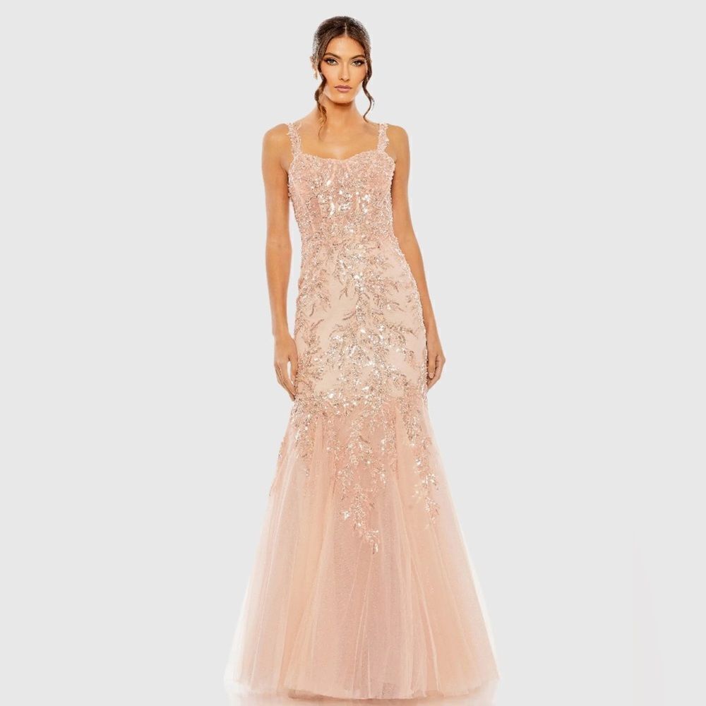 Mac Duggal 20559 Pink Corset Detailed Embellished Gown Dress - Picture 2 of 13